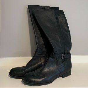 Naturalizer Black Leather Boot Knee-High Size 11